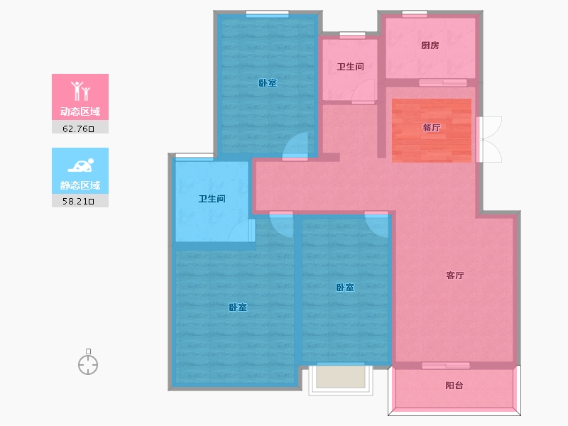 河南省-许昌市-香榭丽舍-107.70-户型库-动静分区