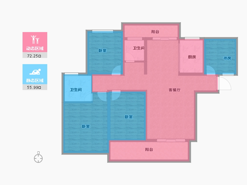 河南省-三门峡市-汉飞世界城-113.91-户型库-动静分区