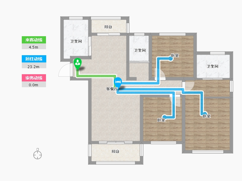 河南省-南阳市-财富新城·中央公园-105.82-户型库-动静线