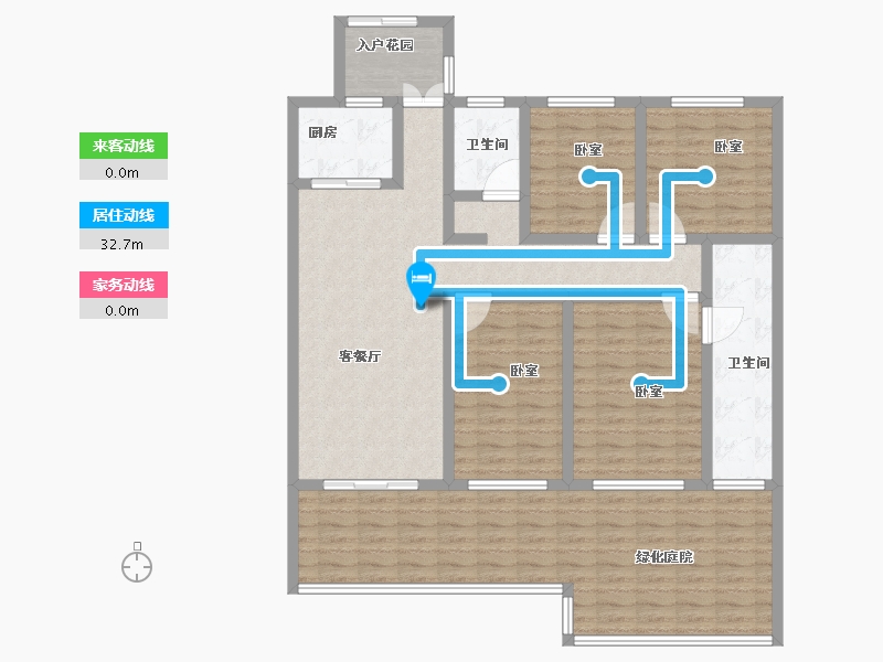 河南省-南阳市-南召壹号院-134.01-户型库-动静线