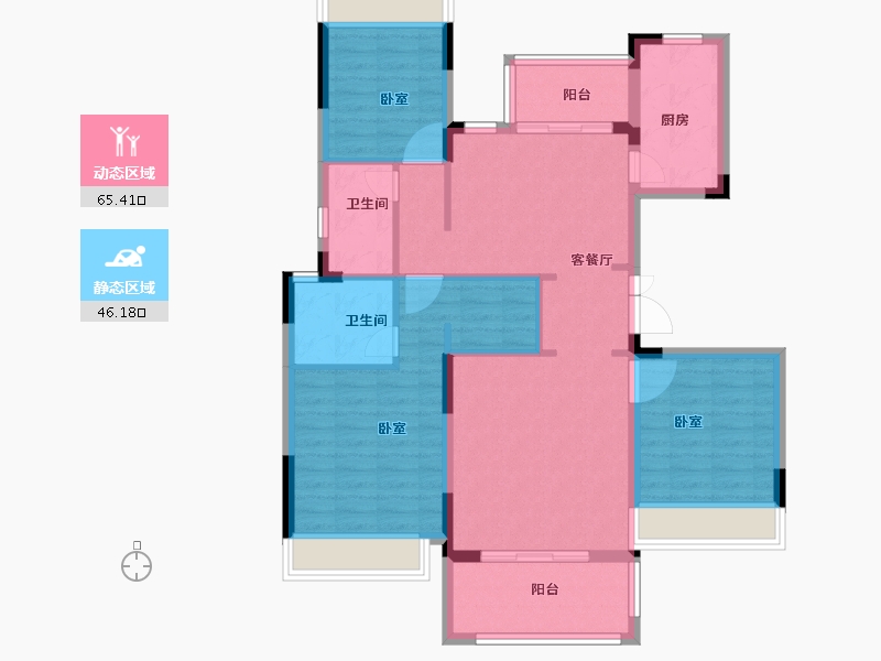 河南省-信阳市-南湾琨御府-100.00-户型库-动静分区