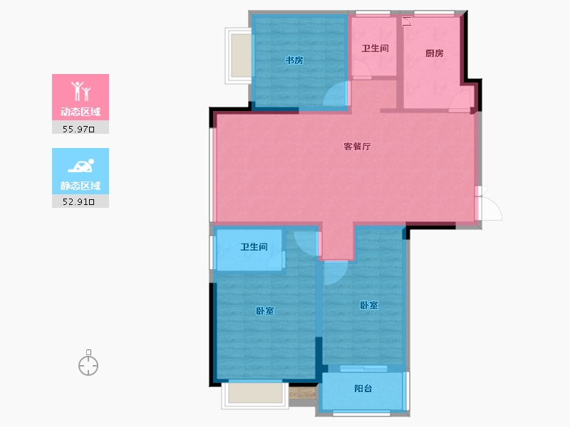 河南省-信阳市-锦都新城-98.00-户型库-动静分区