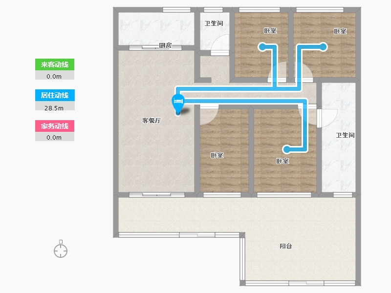 河南省-南阳市-南召壹号院-124.66-户型库-动静线