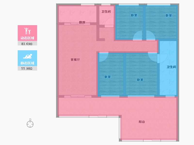 河南省-南阳市-南召壹号院-124.66-户型库-动静分区