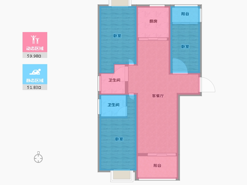 河南省-南阳市-世纪花园-100.50-户型库-动静分区