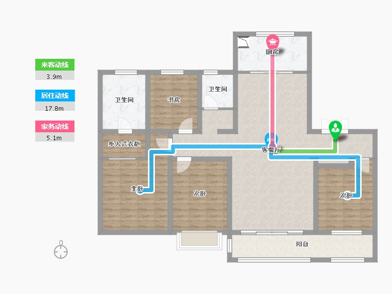 山东省-济南市-银丰玖玺城-128.37-户型库-动静线