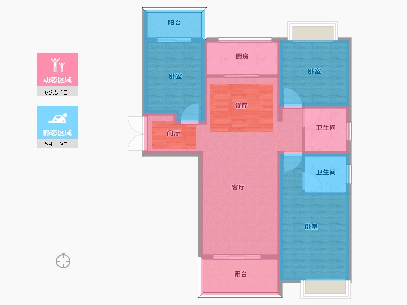 河南省-许昌市-建业春天里-111.35-户型库-动静分区