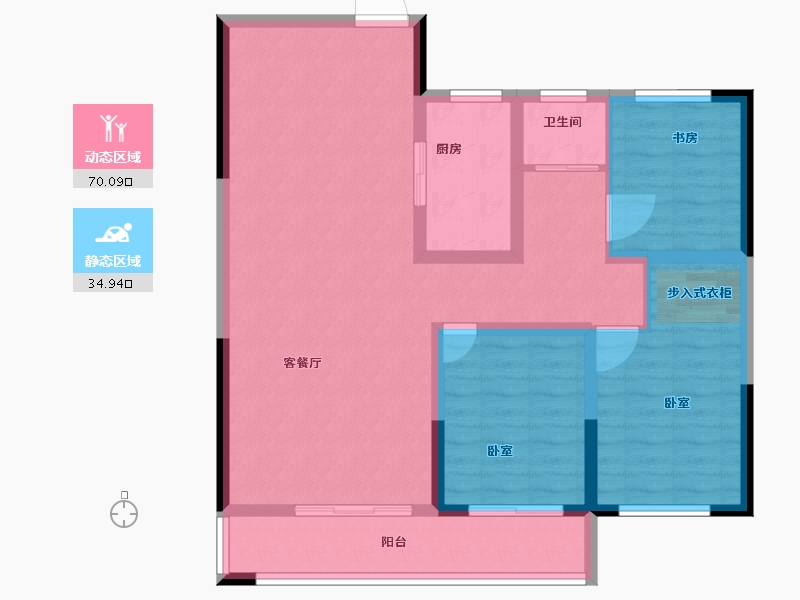 河南省-信阳市-世纪春城-94.34-户型库-动静分区