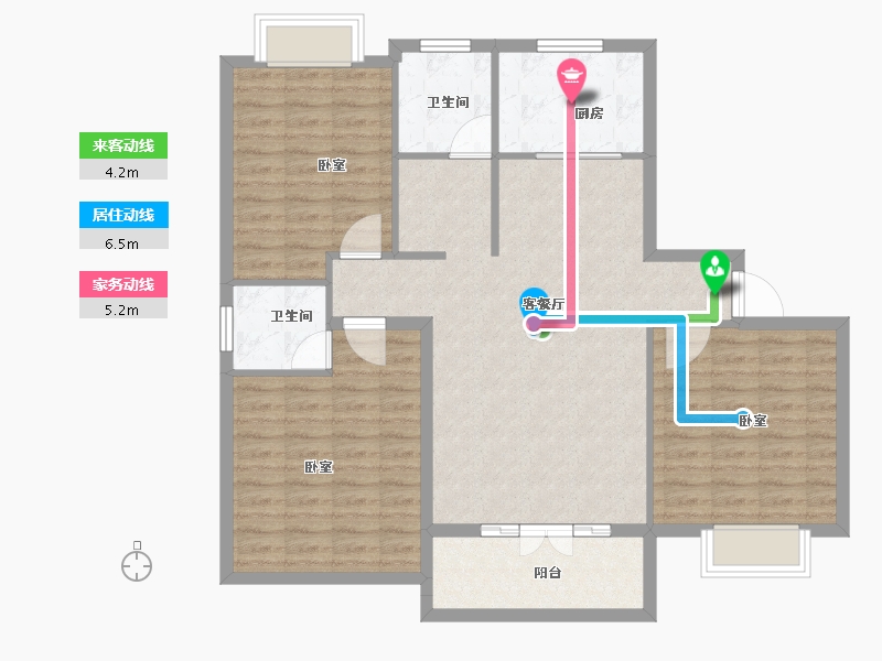 河南省-信阳市-和晟园小区-104.00-户型库-动静线