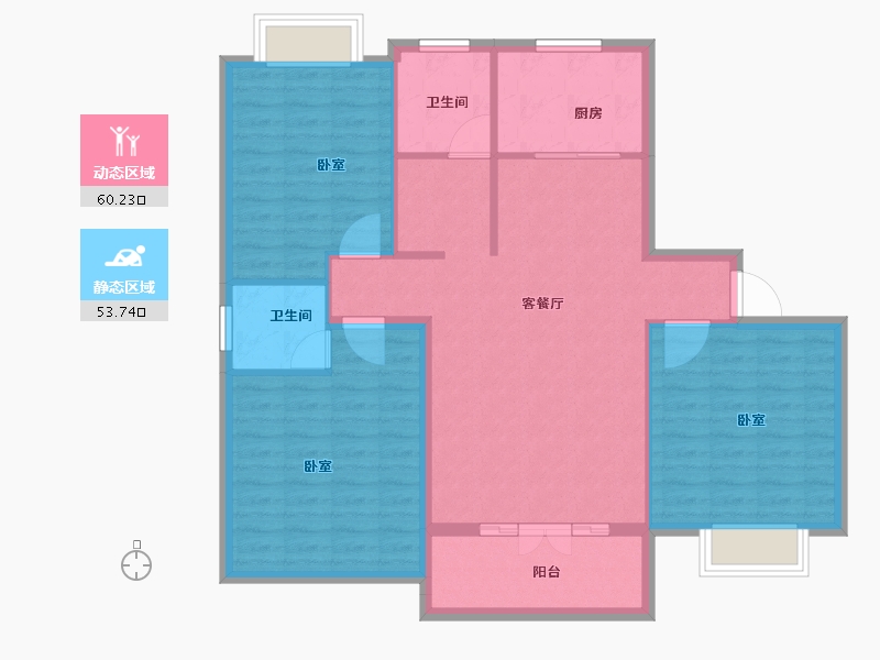 河南省-信阳市-和晟园小区-104.00-户型库-动静分区