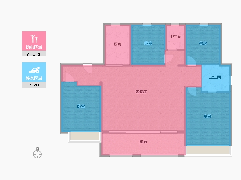 河南省-许昌市-腾飞洪河富贵-139.00-户型库-动静分区