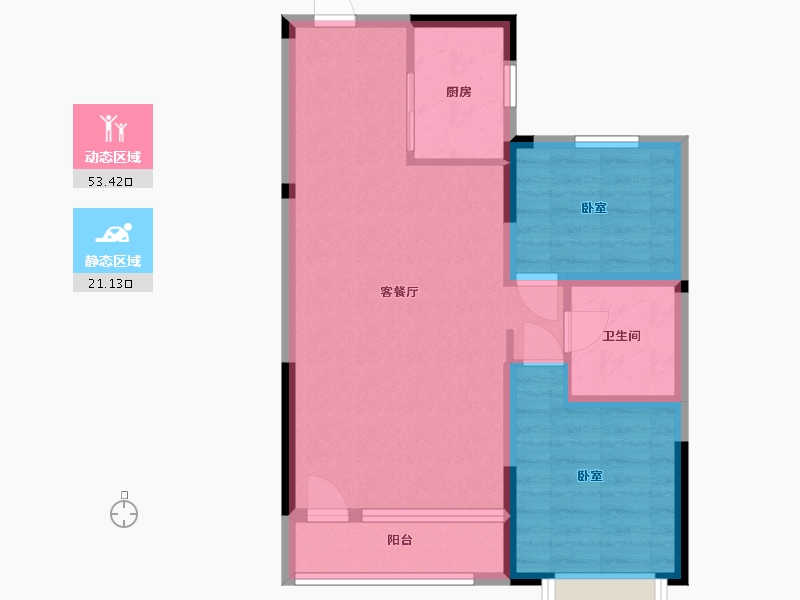 河南省-许昌市-华润紫云府-66.33-户型库-动静分区