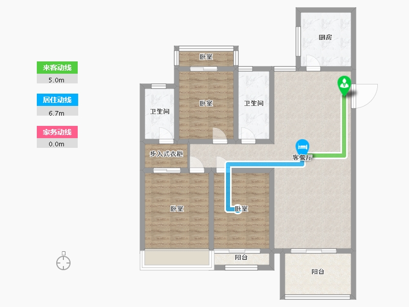 河南省-南阳市-金裕名门-104.86-户型库-动静线