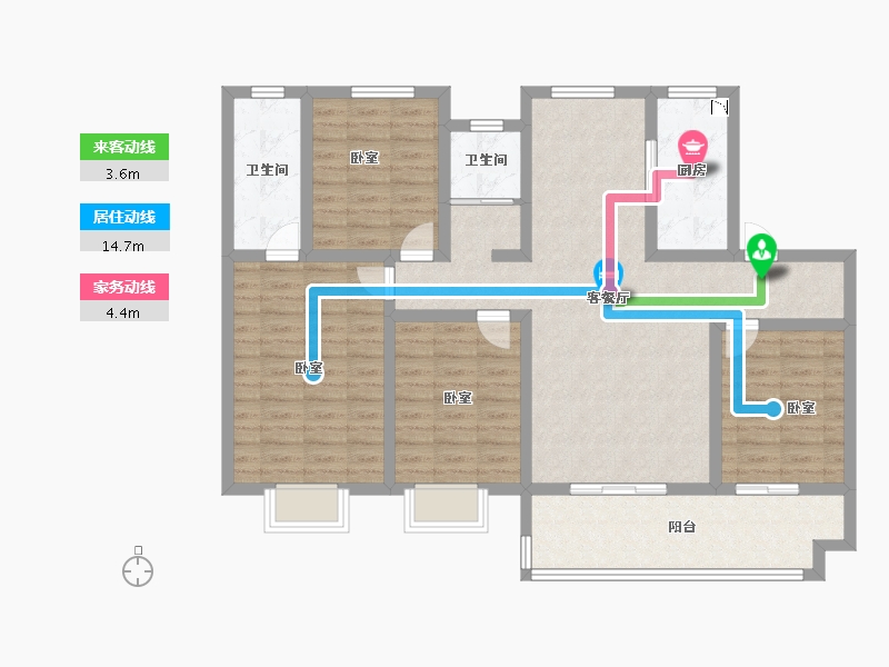 河南省-周口市-法姬娜·滨湖公园-110.94-户型库-动静线