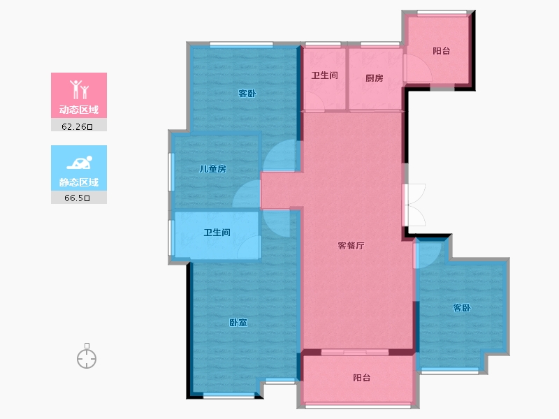 河南省-信阳市-佳和·熙岸-116.27-户型库-动静分区