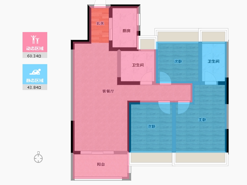 安徽省-滁州市-江海紫金城-91.99-户型库-动静分区