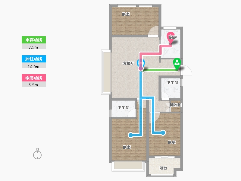 河南省-商丘市-华锦院子-100.18-户型库-动静线