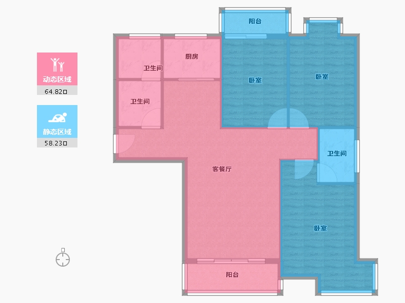 河南省-南阳市-儒林文化苑-112.69-户型库-动静分区