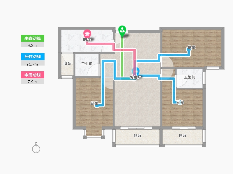 河南省-南阳市-儒林文化苑-104.99-户型库-动静线