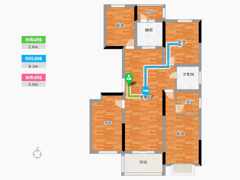 河南省-郑州市-兴港永威·和园-111.99-户型库-动静线