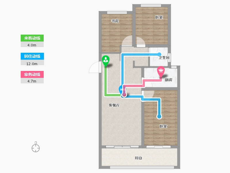 河南省-商丘市-华锦院子-84.42-户型库-动静线