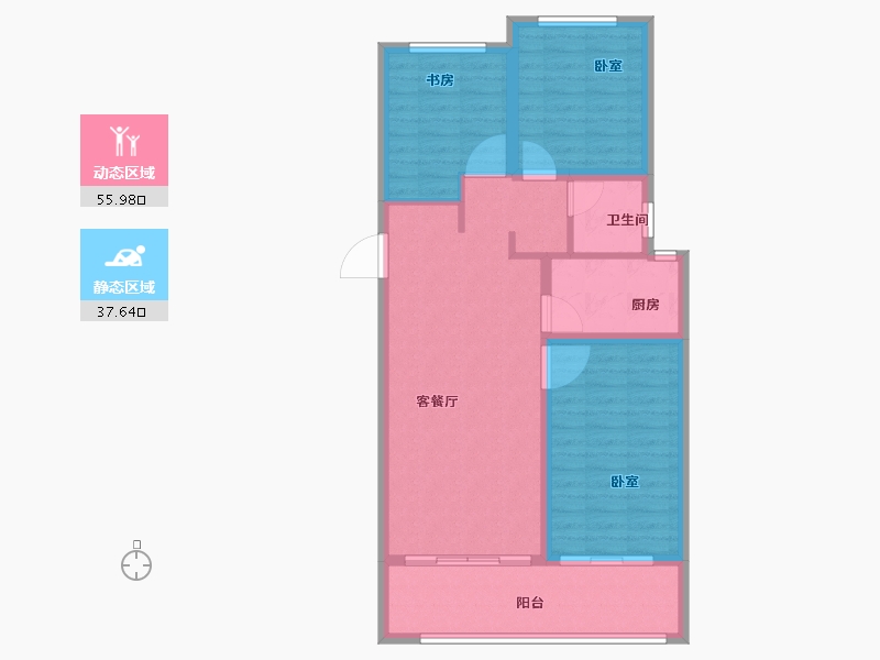 河南省-商丘市-华锦院子-84.42-户型库-动静分区