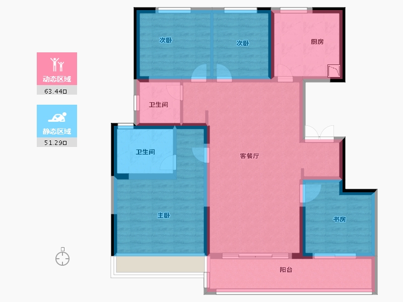 山东省-济南市-银丰玖玺城-101.99-户型库-动静分区