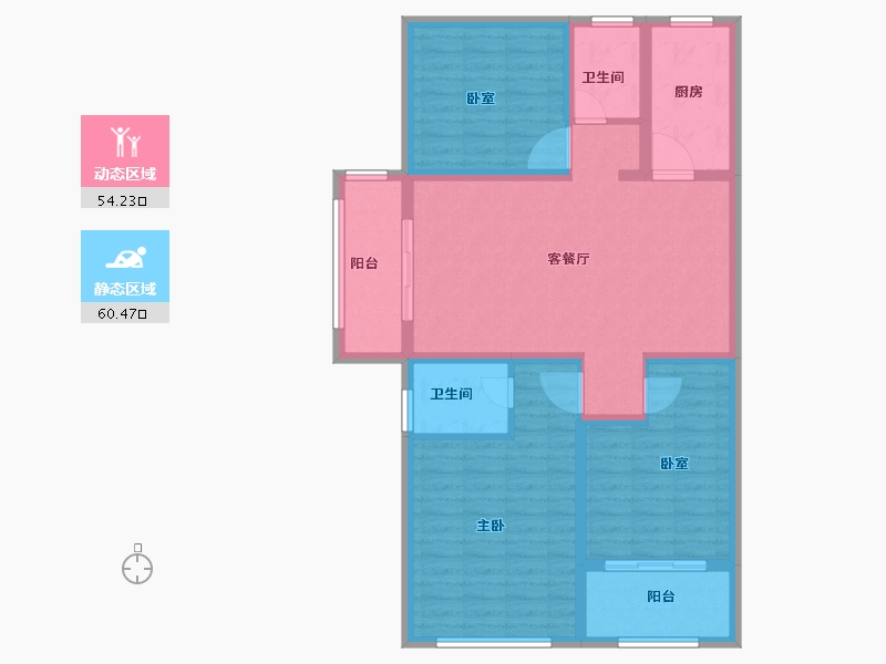 河南省-安阳市-汤阴天福广场-102.39-户型库-动静分区