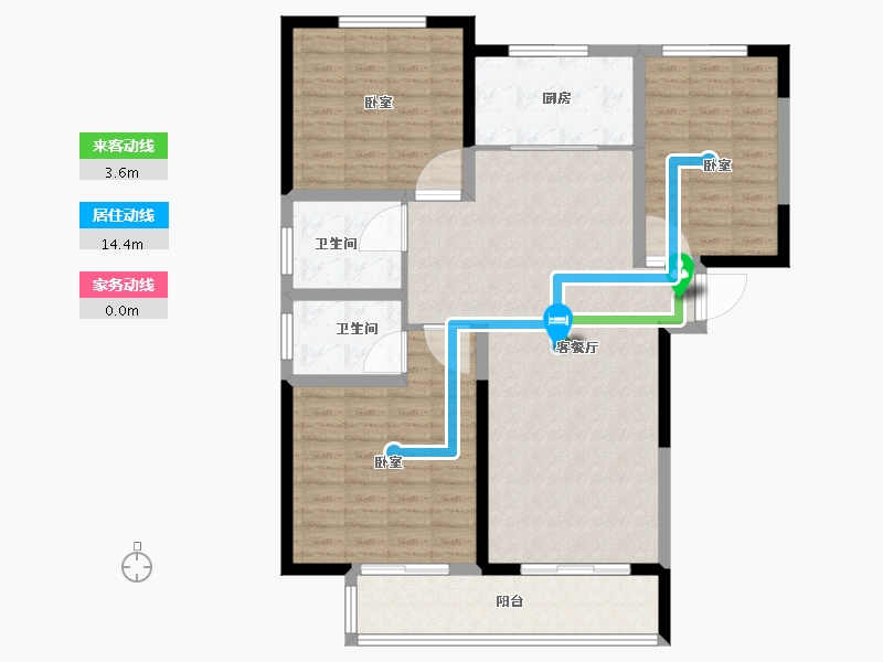 河南省-信阳市-世纪春城-111.35-户型库-动静线