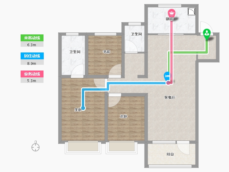 山东省-济南市-银丰玖玺城-108.00-户型库-动静线