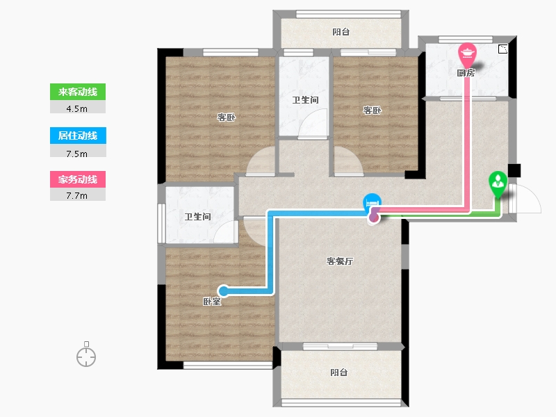 河南省-信阳市-中环荣域Ⅱ期悦棠-98.01-户型库-动静线