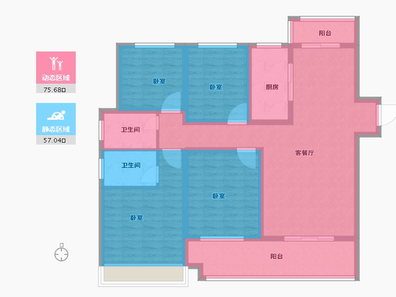 河南省-南阳市-圣瀚状元府-118.10-户型库-动静分区