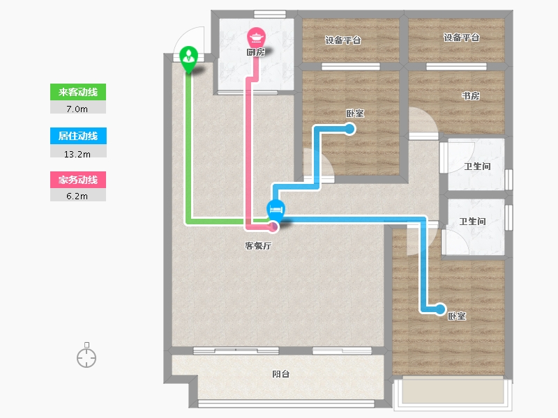 山东省-菏泽市-单县佳和城-105.01-户型库-动静线