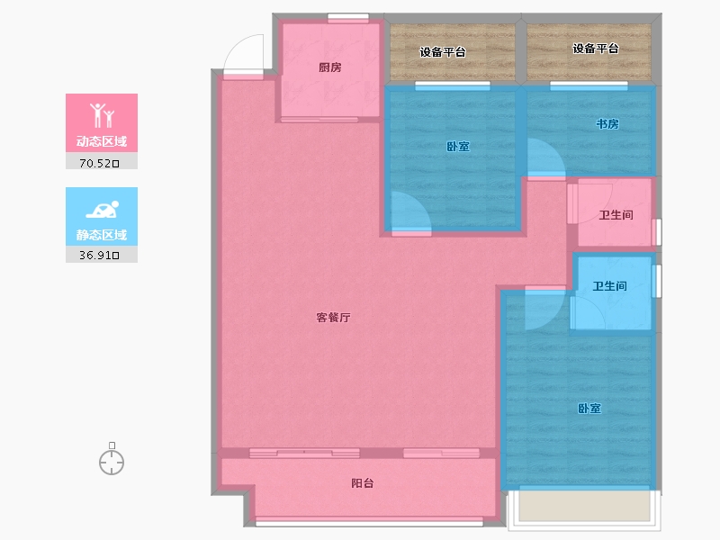 山东省-菏泽市-单县佳和城-105.01-户型库-动静分区