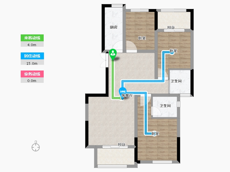 河南省-郑州市-正商兴汉花园-89.20-户型库-动静线