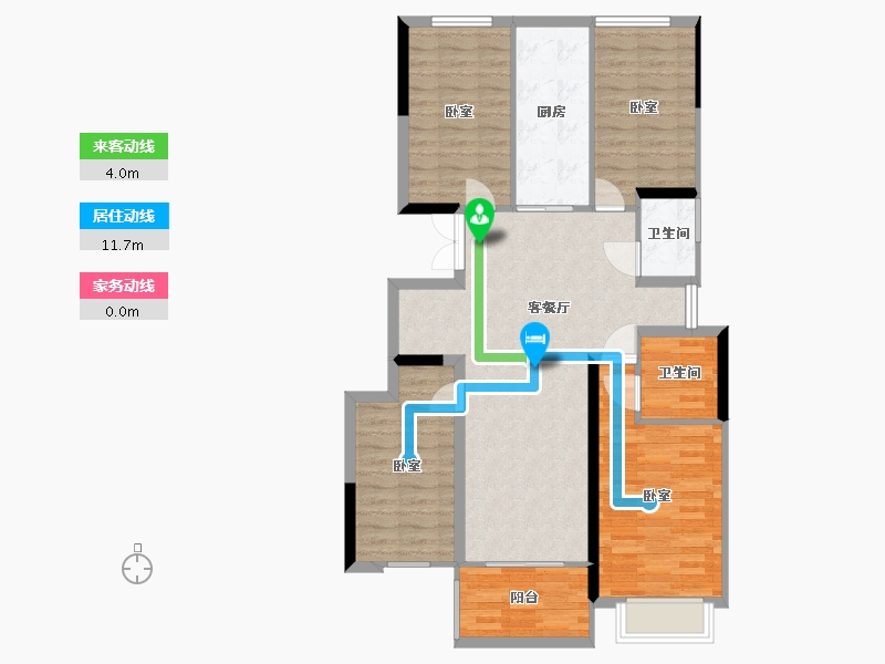 河南省-郑州市-兴港永威·和园-97.00-户型库-动静线