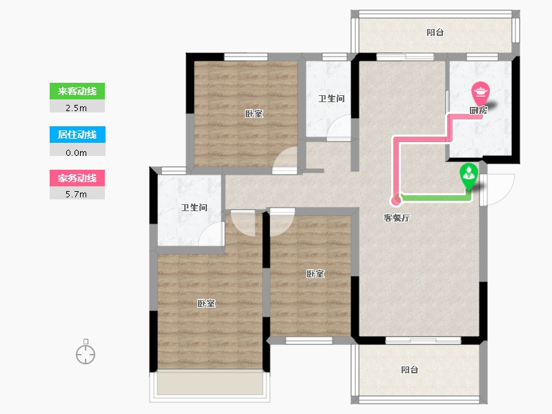 河南省-南阳市-镇平建业春天里-104.00-户型库-动静线