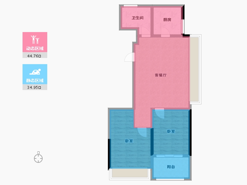 河南省-郑州市-龙居华府-71.25-户型库-动静分区