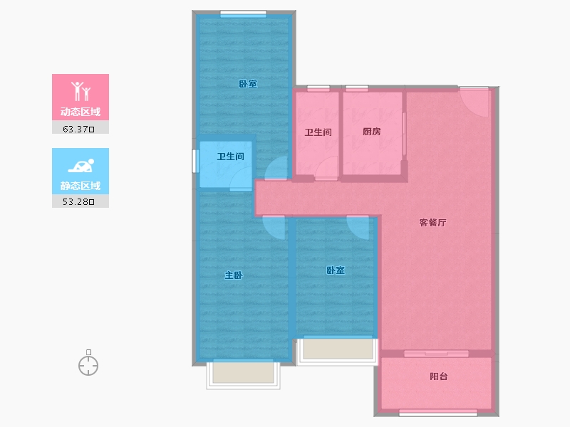 河南省-安阳市-锦瑞一品-104.99-户型库-动静分区