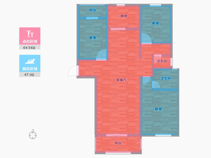 河南省-开封市-通许美林湖畔-99.74-户型库-动静分区