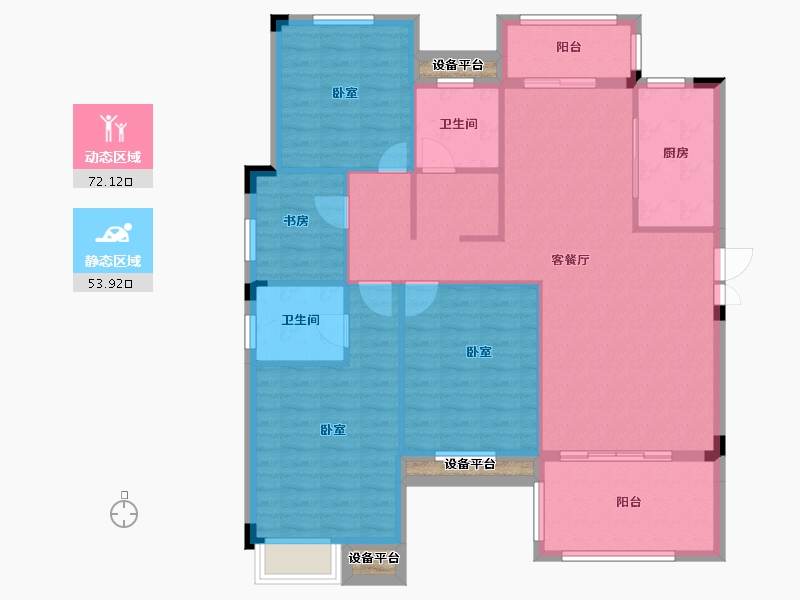 河南省-信阳市-美景东方-117.74-户型库-动静分区