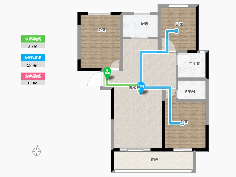 河南省-信阳市-世纪春城-108.72-户型库-动静线