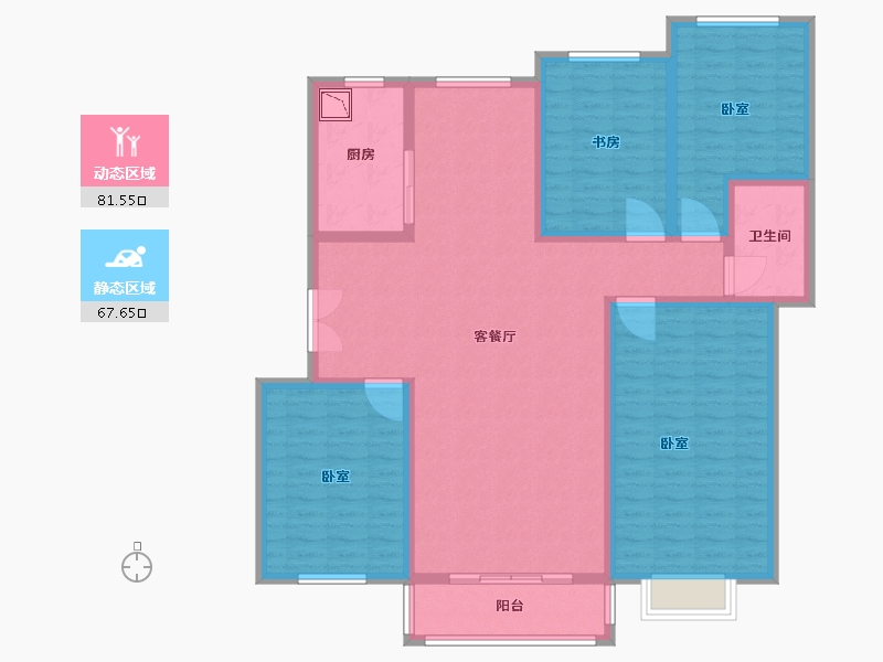 河南省-商丘市-海棠名苑-134.37-户型库-动静分区