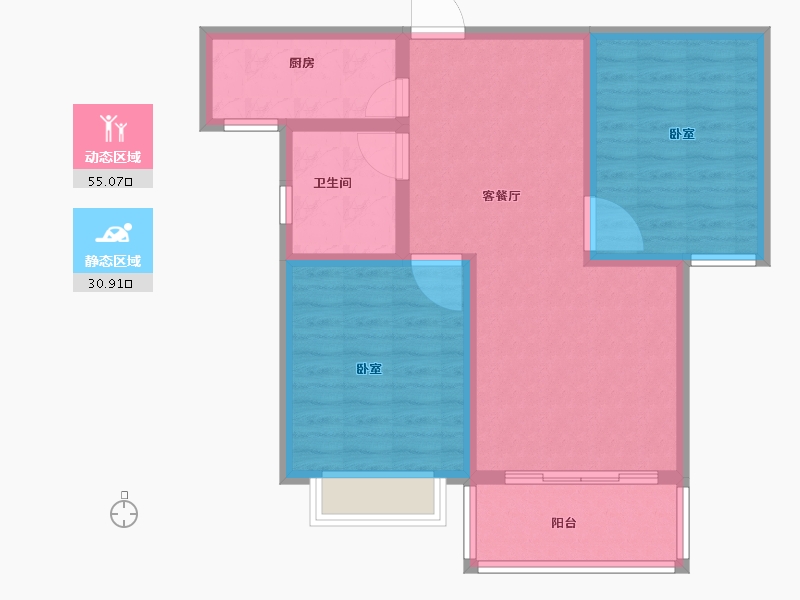 河南省-商丘市-耀圣御龙湾-77.01-户型库-动静分区