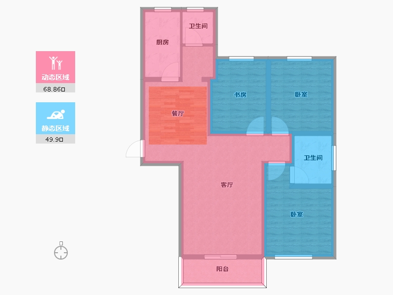 河南省-许昌市-香榭丽舍-106.19-户型库-动静分区