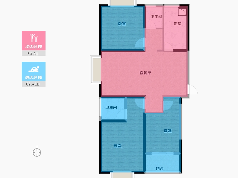 河南省-南阳市-龙都·臻品-101.00-户型库-动静分区