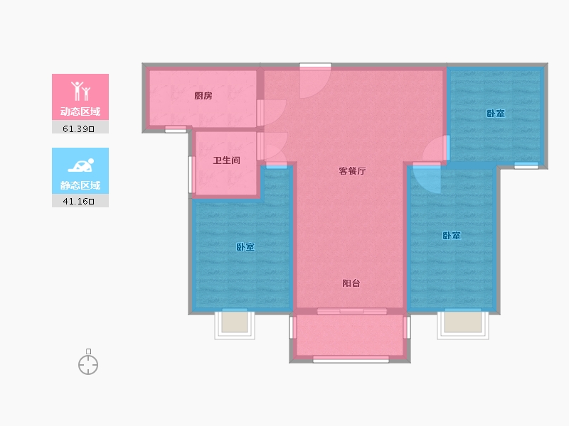 河南省-南阳市-东湖华府-92.10-户型库-动静分区