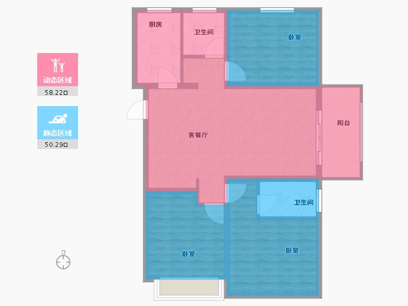 河南省-商丘市-万洋首府-98.00-户型库-动静分区