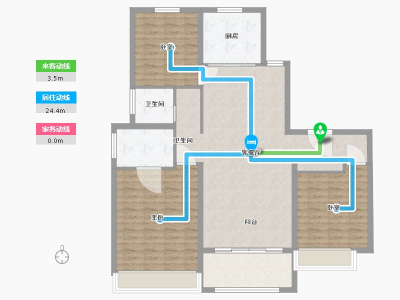 河南省-许昌市-腾飞洪河富贵-110.10-户型库-动静线