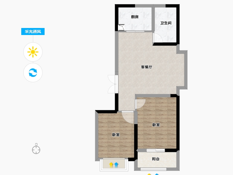 河南省-安阳市-锦瑞一品-63.01-户型库-采光通风